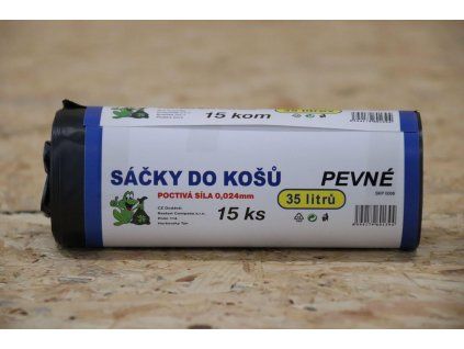 SÁČKY DO KOŠE ČERNÉ 35L NA ROLI 15KS 24MI SKP-0007