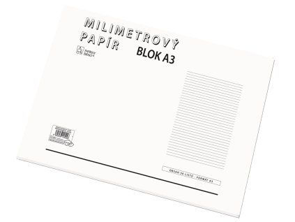 Blok z milimetrového papíru A3 50listů