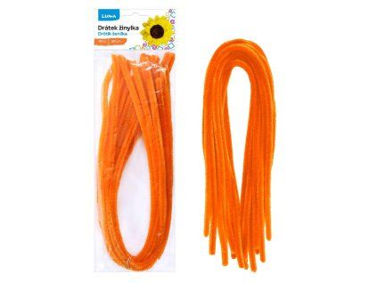 D2002260 Drátek žinylka 500 x 8mm 10ks - oranžový LUMA