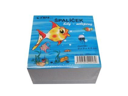 Špalíček 9x9x4,5cm nelepený bílý 220 090940 x