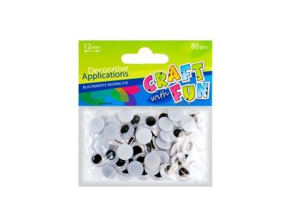 Dekorační oči 12mm 80ks 290499