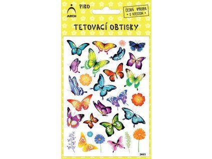 DĚTSKÉ PIKO TETOVACÍ OBTISKY MOTÝLCI 2403