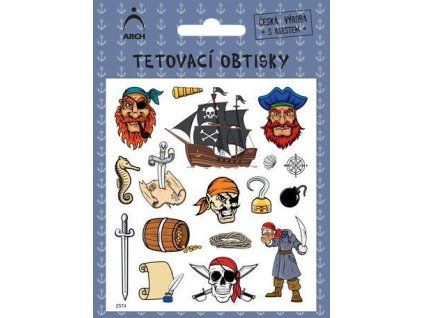 DĚTSKÉ TETOVACÍ OBTISKY PIRÁTI 04 2574
