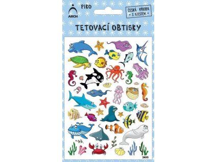 DĚTSKÉ PIKO TETOVACÍ OBTISKY MOŘSKÝ SVĚT 2405