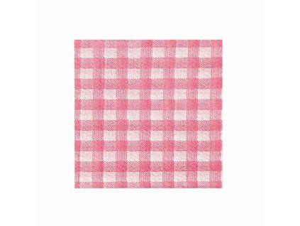 Ubrousky 1vrstvé Káro 33x33cm 100ks 19.70551červené