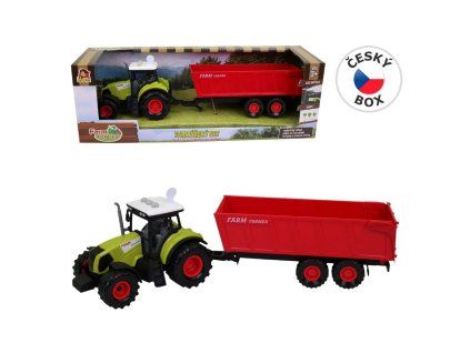 TRAKTOR S PŘÍVĚSEM 35CM ZVUK, SVĚTLO    07211