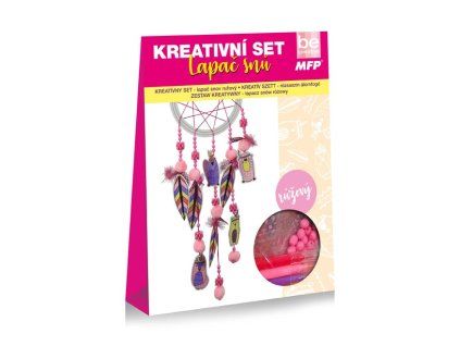 KREATIVNÍ SET LAPAČ SNŮ RŮŽOVÝ 1041956 X