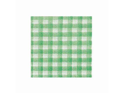Ubrousky 1vrstvé Káro 33x33cm 100ks 19.70556 zelené