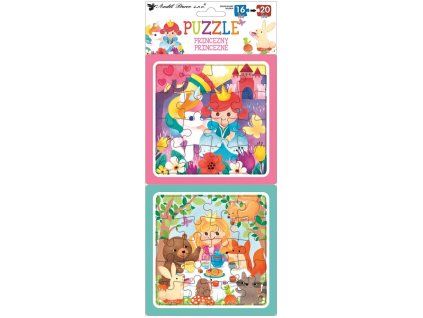 15078 Puzzle 2 obrázky 15 x 15 cm, 16 a 20 dílků, princezny