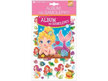 15068 Album na samolepky hologram 45 samolepek mořské panny