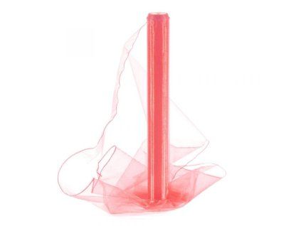 242058 ORGANZA 40CM/10Y KORÁLOVÁ