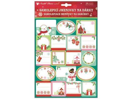 10383 JMENOVKY SAMOLEPÍCÍ NA DÁRKY GLITR 36KS