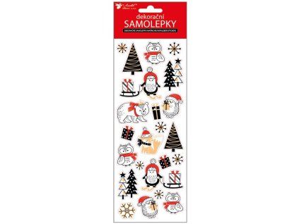 10682 SAMOLEPKY S RAŽBOU V LESKU TUČŇÁCI 10,5x30,5cm VÁNOCE