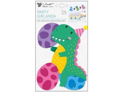 15091 Girlanda papírová Dinosauři 15 x 25 cm