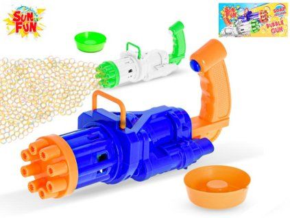 SUN FUN BUBLIFUK PISTOLE 19CM NA BATERIE 2 BARVY+50ML NÁPLŇ 720570