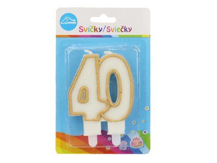 D614040 SVÍČKA Č.40 LUMA, 7,5cm