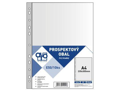 PROSPEKTOVÝ OBAL A4 E50 10KS 50MIK 8088