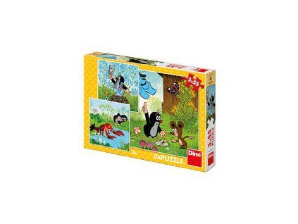 DINO PUZZLE  3X55 DÍLŮ KRTEČEK A KALHOTKY  335257