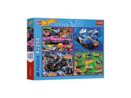 PUZZLE 4V1 HOT WHEELS 4X250 DÍLKŮ  89013312