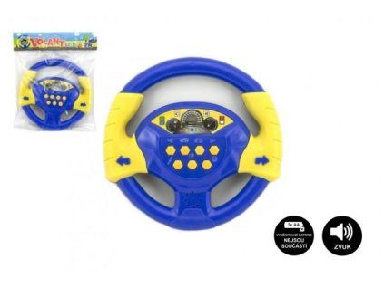 VOLANT 20CM MODRÝ PLAST NA BATERIE SE ZVUKEM  00312934