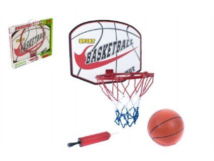 BASKETBALOVÝ  KOŠ 49X42CM  + MÍČ S PUMIČKOU  V KR 312749