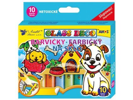 BARVY NA SKLO 10BAREV 10,5ML 1498