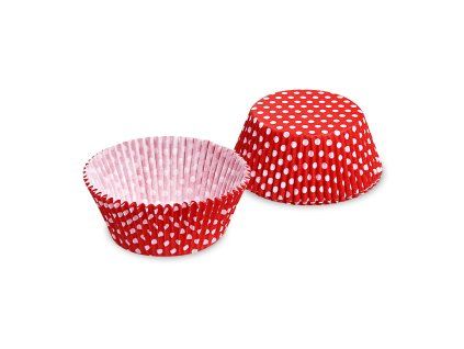 Košíčky cukrářské 50x30mm puntíky bíločervené, 40ks 16.65582