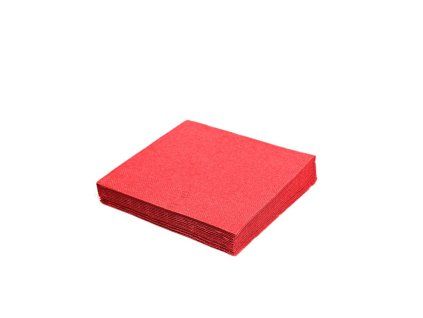 Ubrousky 33x33cm 3vrstvé 20ks červené 236003, 19.70701