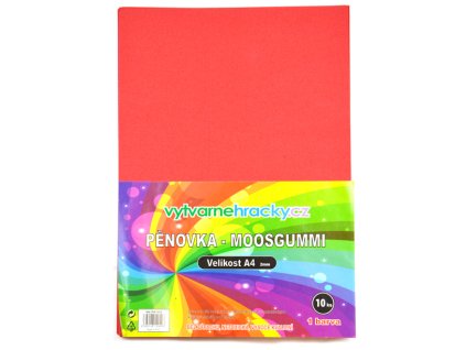 Pěnová guma 20x29cm 2mm EVA-1010 červená