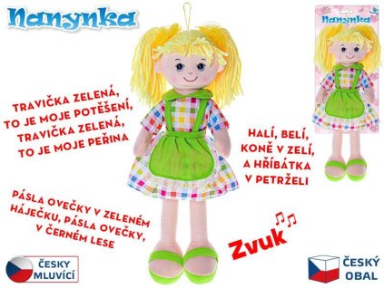PANENKA NANYNKA ŽLUTÁ 50CM NA BATERIE  48270