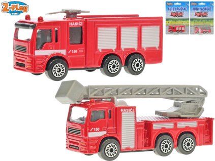AUTO HASIČI 8CM KOV NA KARTĚ   65948