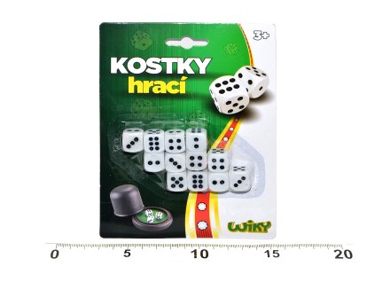 KOSTKY HRACÍ 12ks BÍLÉ   116392