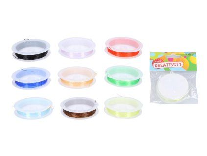 LANKO NA KORÁLKY 0,6MM ELASTICKÉ BAREVNÉ 7M    037035