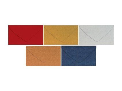 Dopisní obálka metallic DL 110x220mm - mix barev  5550354