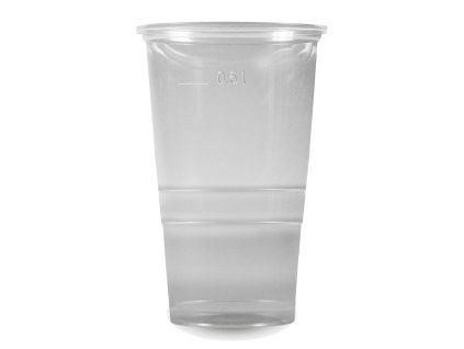 Kelímek plast pivní 0,5l čirý 01.73216, 01.73225