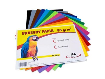 Barevný papír A4 60ks 80g mix 12 barev 230 200502