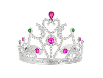 KORUNKA PRO PRINCEZNU STŘÍBRNÁ S KAMÍNKY  403062