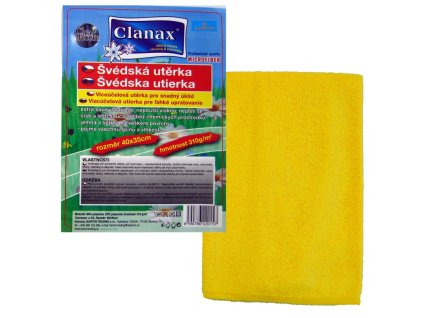 0220145 UTĚRKA ŠVÉDSKÁ 40X35CM 310G CLANAX ŽLUTÁ