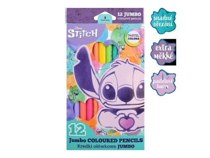 PASTELKY TROJHRANNÉ JUMBO STITCH PASTEL 12KS R92030PTR