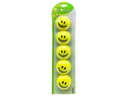 MAGNETY DEKORAČNÍ  SMAJLÍK 5KS PK19-25