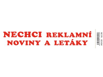 390 NECHCI REKLAMNÍ NOVINY A LETÁKY
