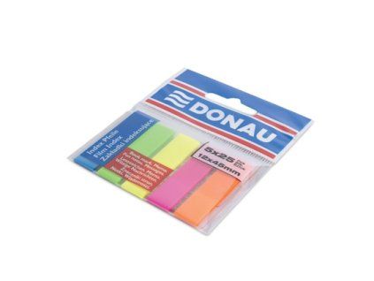 Záložky samolepící plastové, neonové mix, 12x45mm, 125 ks U7577001PL-99
