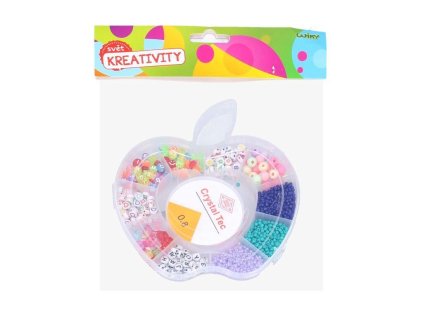 KREATIV KORÁLKY SET + PROVÁZKY + NŮŽKY + DOPLŇKY   W034065