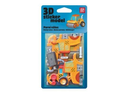 LEPÍCÍ MODEL 3D STAVEBNÍ STROJE PARNÍ VÁLEC 1042613