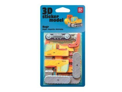 LEPÍCÍ MODEL 3D STAVEBNÍ STROJE BAGR 1042617