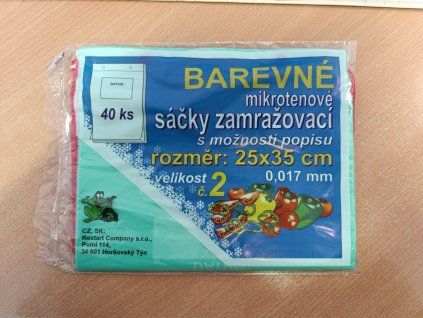 ZAMRAŽOVACÍ SÁČKY Č.2 25X35 ZELENO-ČERVENÝ
