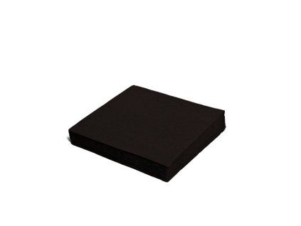 Ubrousky 33x33cm 2vrstvé 50ks černé 19.86519