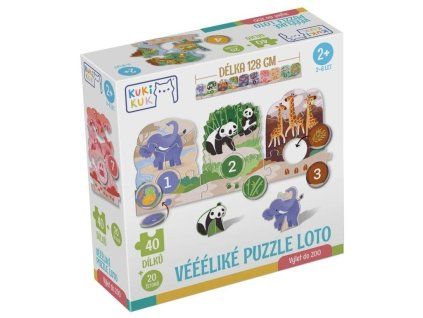 KUKIKUK VÉÉÉLIKÉ PUZZLE LOTO VÝLET DO ZOO   80056