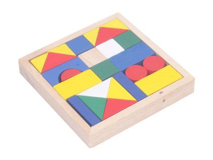 KOSTKY DŘEVĚNÉ 24KS 14,5X14,5CM   W036431