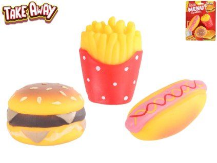 FAST FOOD POTRAVINY STREČOVÉ 6CM 3KS  622302